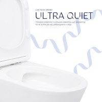 Унітаз підлоговий Arvin Ultra Quiet 630×350×795 мм, White, з сидінням Slim Duroplast / Soft-close / Quick Release QTARV27W49259 Qtap QTAP фото 4