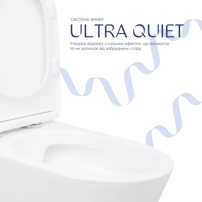 Унітаз підлоговий Arvin Ultra Quiet 630×350×795 мм, White, з сидінням Slim Duroplast / Soft-close / Quick Release QTARV27W49259 Qtap QTAP фото 4