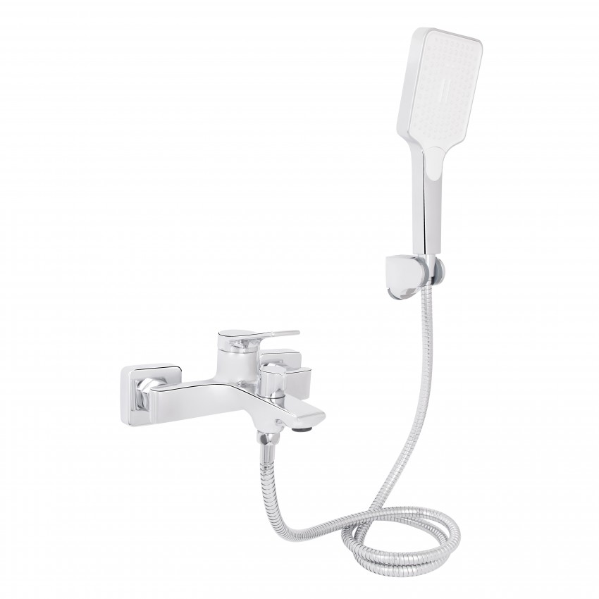 Змішувач для ванни Arvin, Chrome (k30) з душовим гарнітуром QTARV259CRM48640 Qtap QTAP