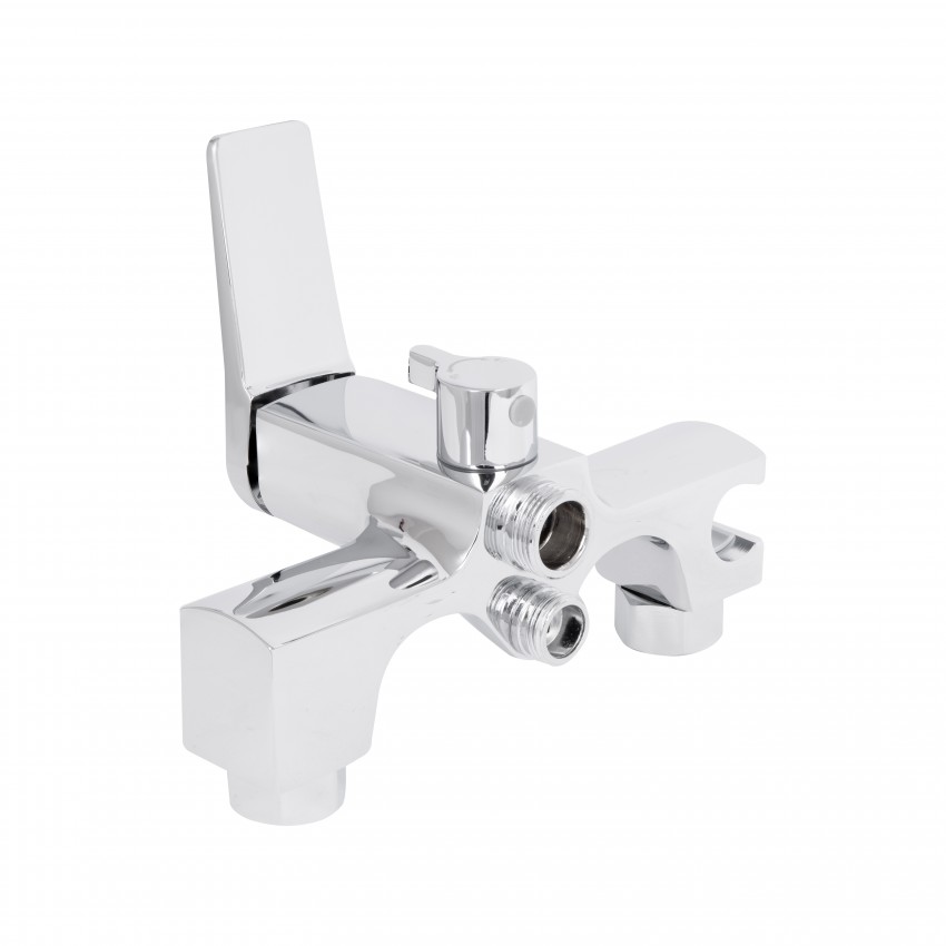 Змішувач для ванни Nando, Chrome (k35) з довгим поворотним виливом та душовим гарнітуром QTNAN260CRM48652 Qtap QTAP фото 3