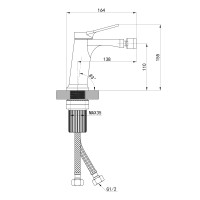 Змішувач для біде Arvin, Chrome (k30)  QTARV255CRM48642 Qtap QTAP фото 1
