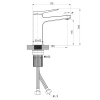 Змішувач для раковини низький Nando, Chrome (k35)  QTNAN270CRM48649 Qtap QTAP фото 1