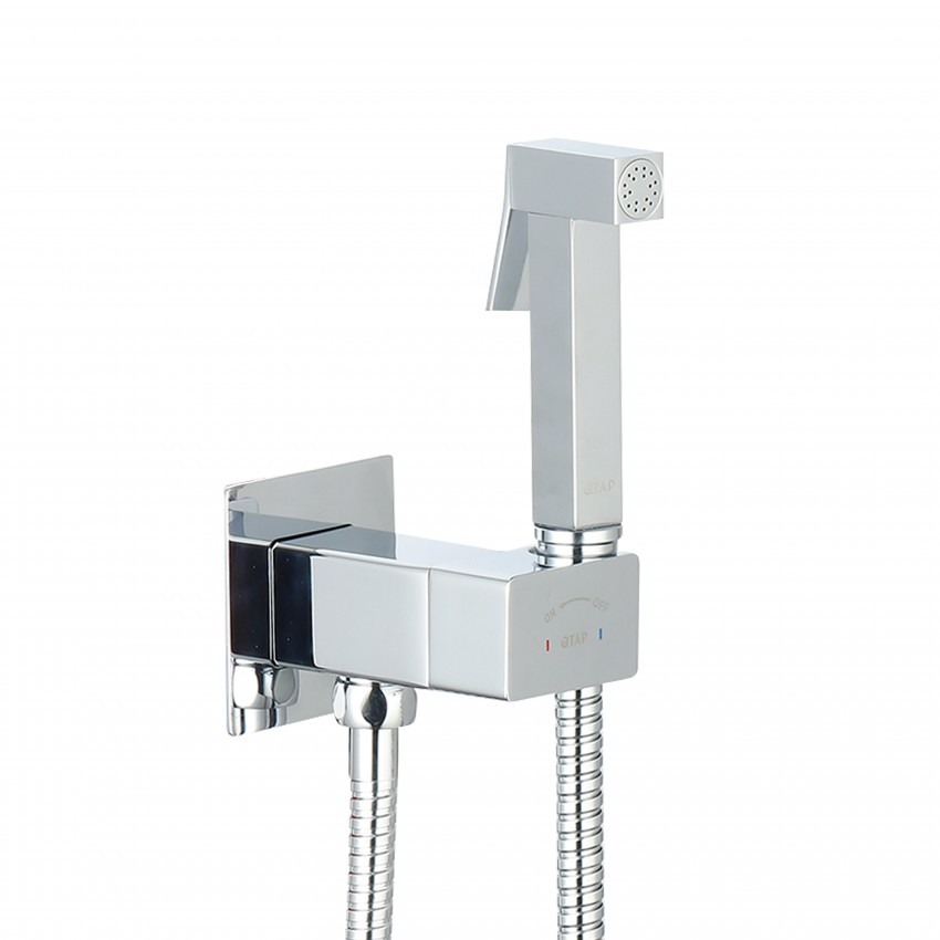 Набір для гігієнічного душу Inspai-Varius, Chrome  квадратний прогресивний картридж QTINSVARCRMV00440701 Qtap QTAP фото 2