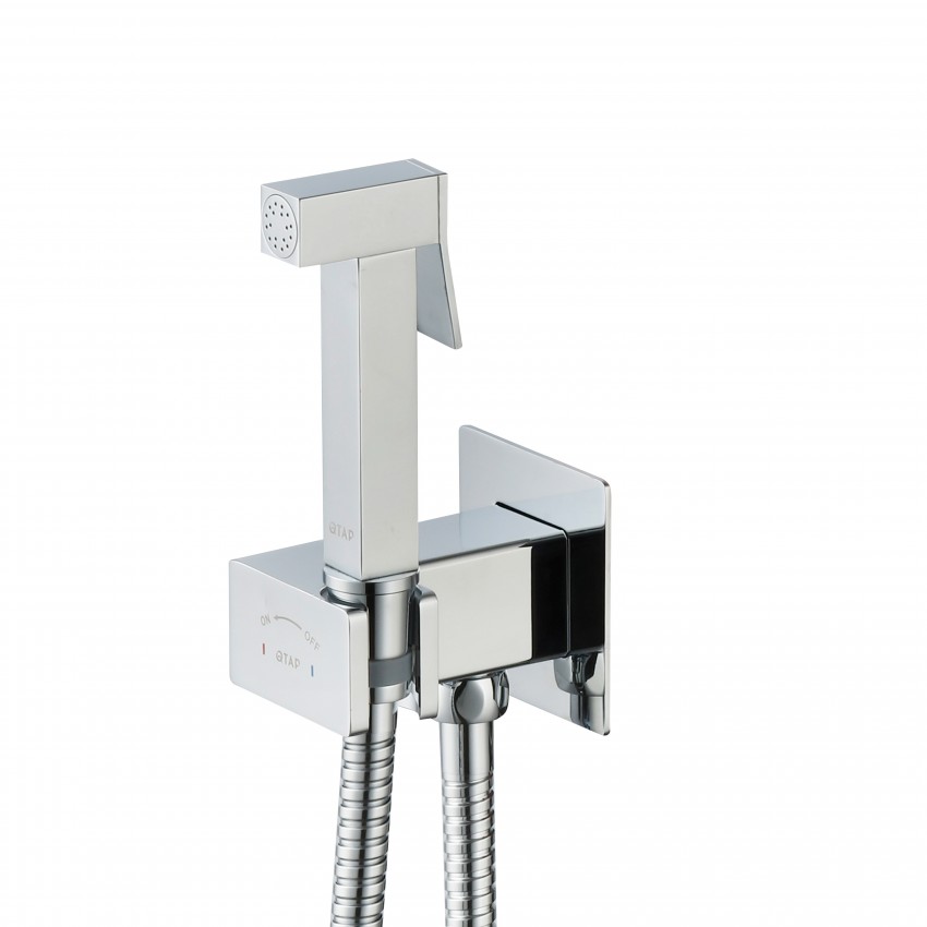 Набір для гігієнічного душу Inspai-Varius, Chrome  квадратний прогресивний картридж QTINSVARCRMV00440701 Qtap QTAP фото 3