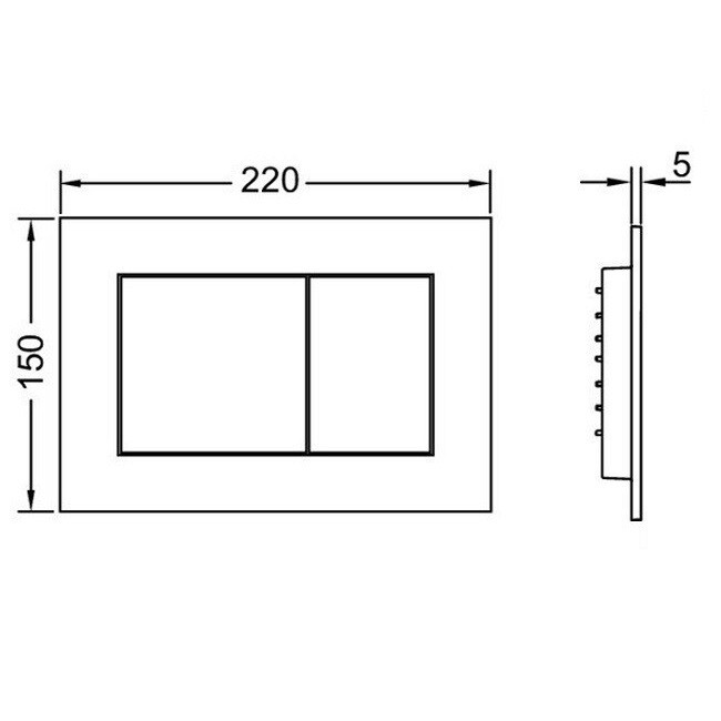 9240417 TECEnow Панель змиву для унітазу, біла матова (1 сорт) TECE фото 1