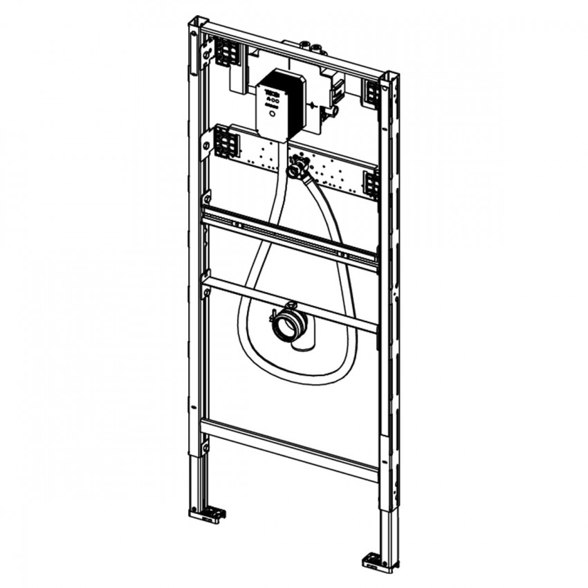 9320013 Модуль ТЕСЕfilo для пісуару, 1120мм, з корпусом клапану U2 (1 сорт) TECE фото 1