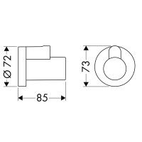 13950140 HG Декоративна накладка для кутового вентиля, brushed bronze (1 сорт) HANSGROHE фото 1