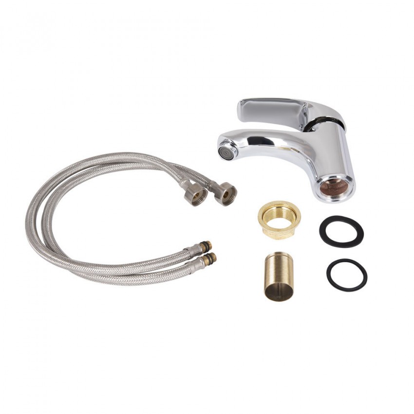 Змішувач для раковини низький Mars 001, Chrome (k40) LDMAR001CRM34871 Lidz LIDZ фото 4