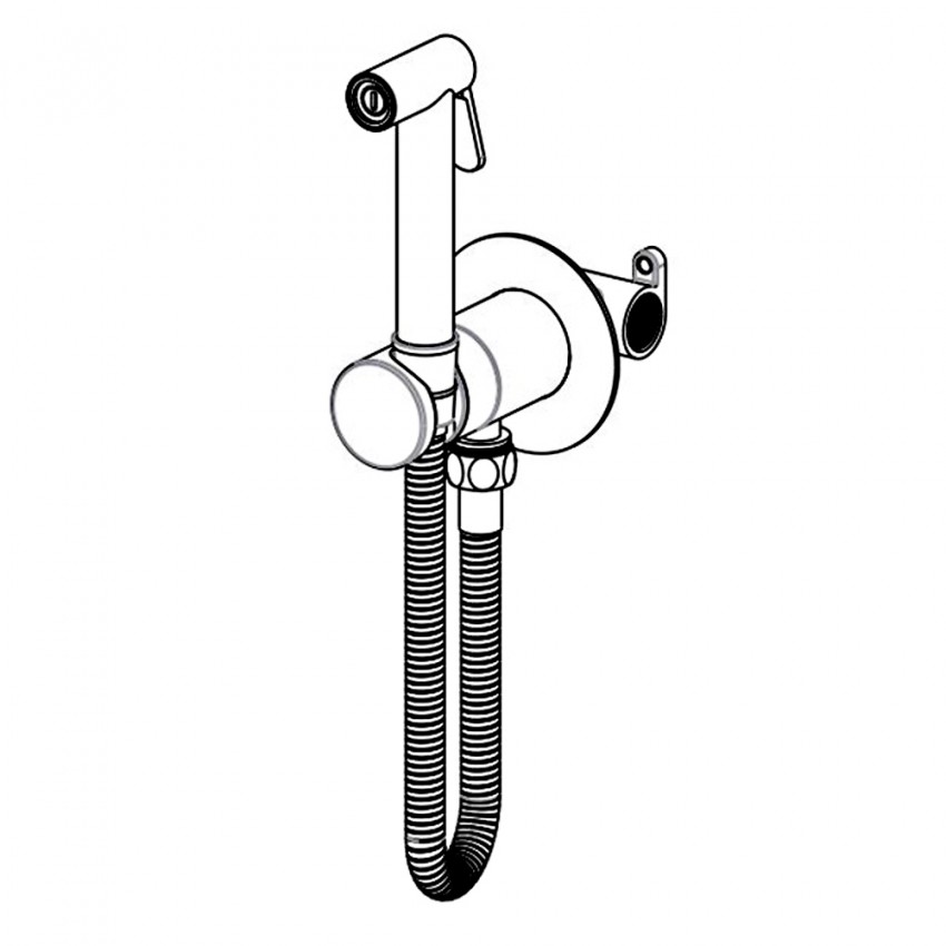 ZDUP128CR TWEET LOCK Набір гігієнічного душу прихованого монтажу, хром (1 сорт) Paffoni фото 2