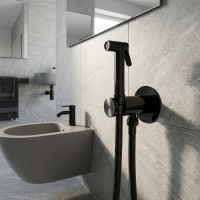 ZDUP128NO TWEET LOCK Набір гігієнічного душу прихованого монтажу, чорний (1 сорт) Paffoni