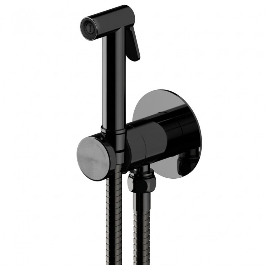 ZDUP128NO TWEET LOCK Набір гігієнічного душу прихованого монтажу, чорний (1 сорт) Paffoni фото 1