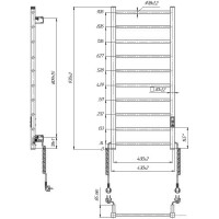 6.1.0803.06.WM Рушникосушка ел. HF Leeds  970x430 білий мат, в комплекті з прих.підкл (1 сорт) Hygge Family фото 4