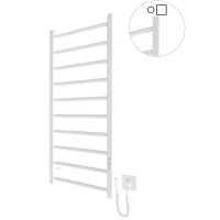 6.1.0803.06.WM Рушникосушка ел. HF Leeds  970x430 білий мат, в комплекті з прих.підкл (1 сорт) Hygge Family фото 1