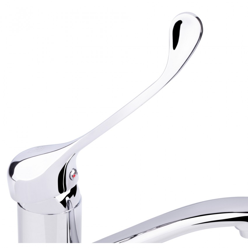 Змішувач для раковини Watt 002M, Chrome (k40) з поворотним виливом LDWAT002MCRM34861 Lidz LIDZ фото 2