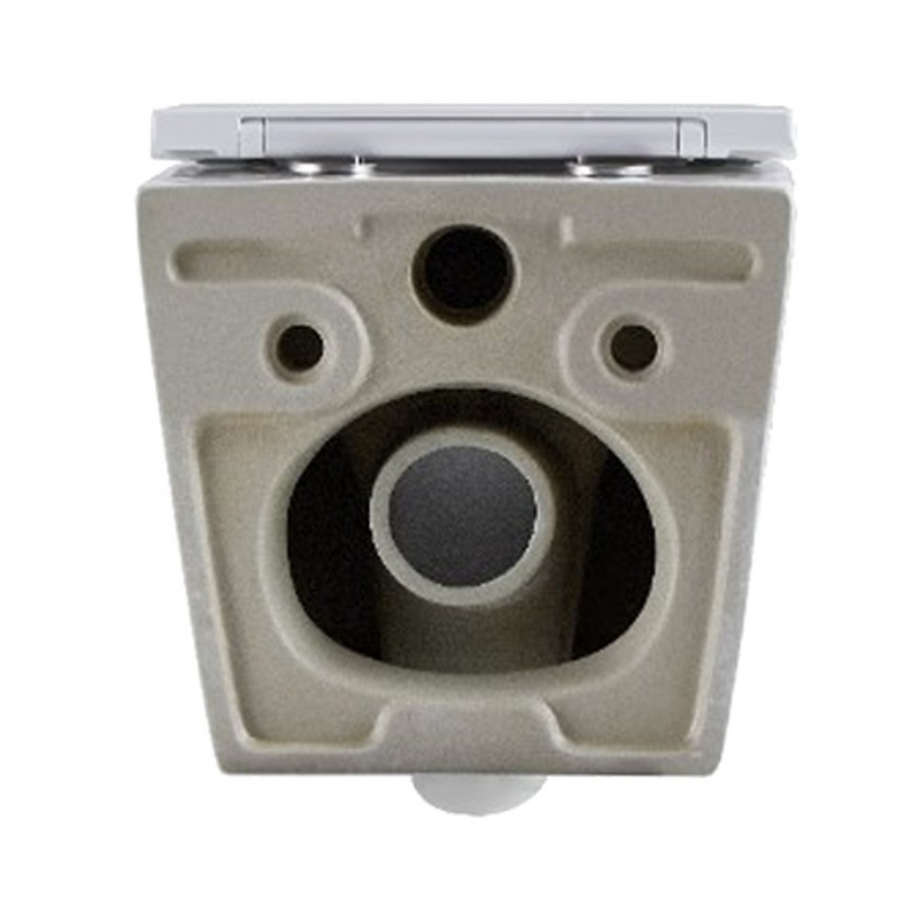 DFL0460111W Flow Унітаз підвісний 495*365*365mm з кришкою soft-close, Vortex Flush, білий глянець (1 сорт) DEVIT фото 4