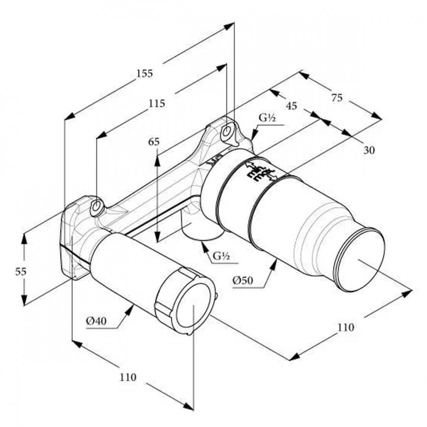 38241 KLUDI внутрішня частина для змішувачів для раковини (1 сорт) KLUDI фото 1