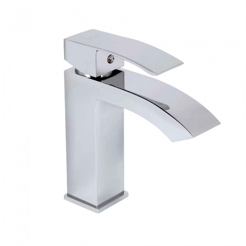 Змішувач для раковини низький Swan Cascada, Chrome (k35) QTSWA270CRM45564 Qtap QTAP