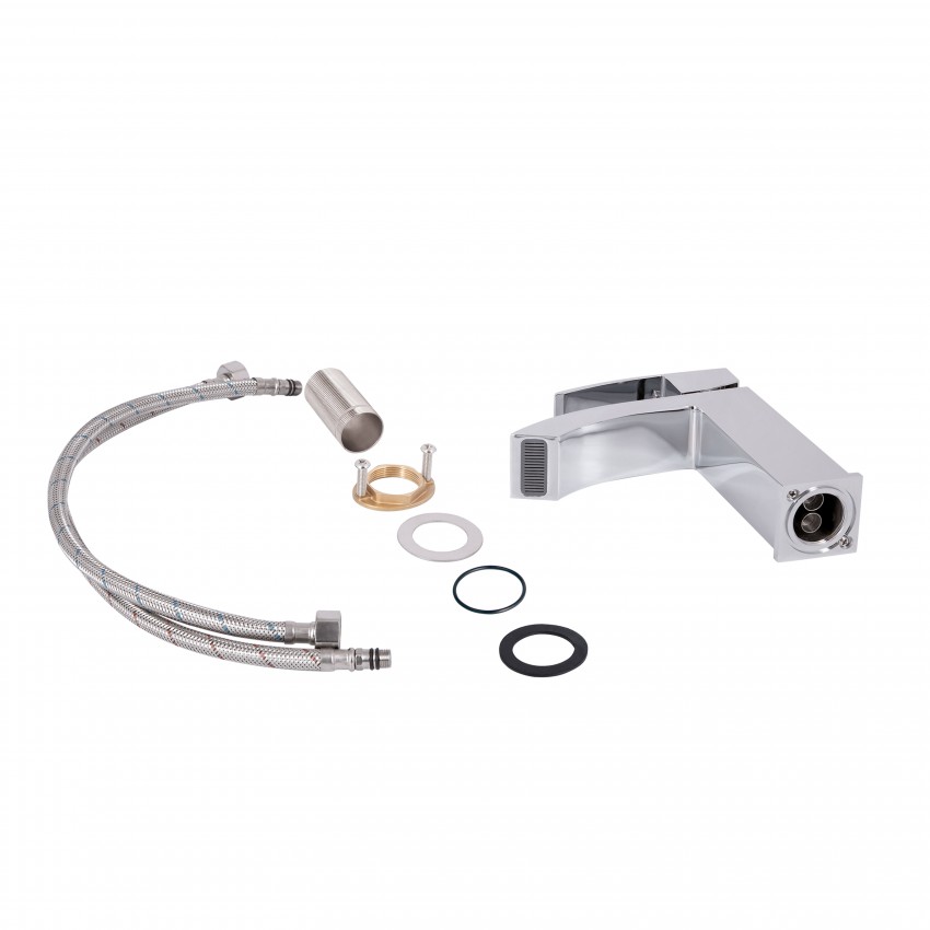 Змішувач для раковини низький Swan Cascada, Chrome (k35) QTSWA270CRM45564 Qtap QTAP фото 3