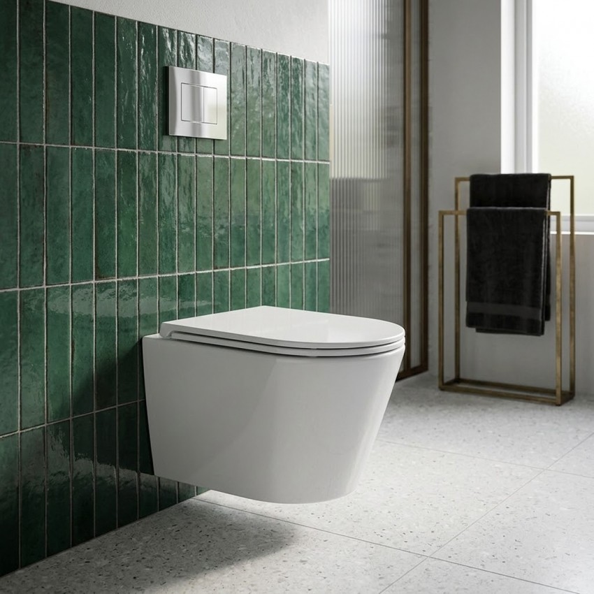 DCA0530111W Calma Унітаз підвісний 515x355x365mm з кришкою soft-close, Vortex Flush, білий глянець (1 сорт) DEVIT