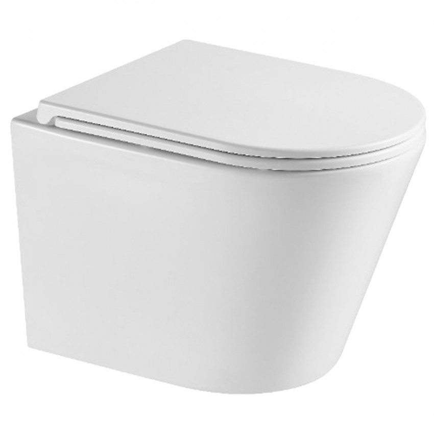 DCA0530111W Calma Унітаз підвісний 515x355x365mm з кришкою soft-close, Vortex Flush, білий глянець (1 сорт) DEVIT фото 1