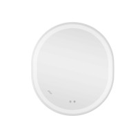 Дзеркало настінне Gemini (GE1W) 800х700 мм, овальне, з LED-підсвіткою Touch, антизапотіванням, димером, рег. темп. кольору (3000-6500K), Reverse Qtap QTAP фото 2