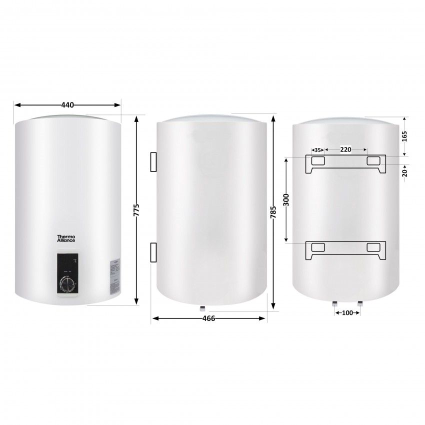 Водонагрівач електричний 80 л вертикальний, сухий ТЕН 2,0 кВт D80V20J3DK Thermo Alliance Thermo Alliance фото 1