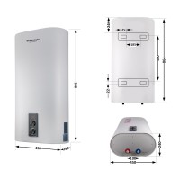 Водонагрівач електричний плоский 50 л вертикальний, сухий ТЕН 2 кВт (0,8+1,2) DT50V20G(PD)-D/2 Thermo Alliance Thermo Alliance фото 1