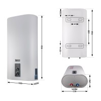 Водонагрівач електричний плоский 80 л вертикальний, сухий ТЕН 2 кВт (0,8+1,2) DT80V20G(PD)-D/2 Thermo Alliance Thermo Alliance фото 1