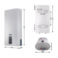 Водонагрівач електричний плоский 30 л вертикальний, мокрий ТЕН 2 кВт (0,8+1,2) DT30V20G(PD)/2 Thermo Alliance Thermo Alliance фото 1