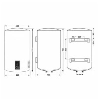 Водонагрівач електричний 80 л Grey,  вертикальний, сухий ТЕН 2,0 кВт D80V20J3(D)KG Thermo Alliance Thermo Alliance фото 1