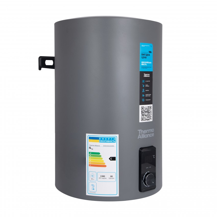 Водонагрівач електричний 80 л Grey,  вертикальний, сухий ТЕН 2,0 кВт D80V20J3(D)KG Thermo Alliance Thermo Alliance фото 2