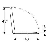 500.837.01.1 Сидіння з кришкою для унітаза Geberit iCon Square, дюропласт, з мікроліфтом (soft-close), швидкоз'ємні метал. петлі, колір білий (1 сорт) GEBERIT фото 3