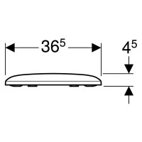 500.837.01.1 Сидіння з кришкою для унітаза Geberit iCon Square, дюропласт, з мікроліфтом (soft-close), швидкоз'ємні метал. петлі, колір білий (1 сорт) GEBERIT фото 2