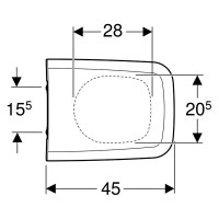 500.837.01.1 Сидіння з кришкою для унітаза Geberit iCon Square, дюропласт, з мікроліфтом (soft-close), швидкоз'ємні метал. петлі, колір білий (1 сорт) GEBERIT фото 1