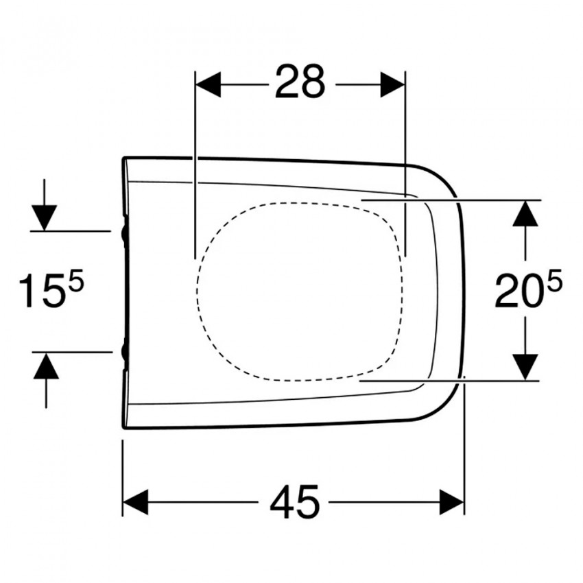500.837.01.1 Сидіння з кришкою для унітаза Geberit iCon Square, дюропласт, з мікроліфтом (soft-close), швидкоз'ємні метал. петлі, колір білий (1 сорт) GEBERIT фото 1
