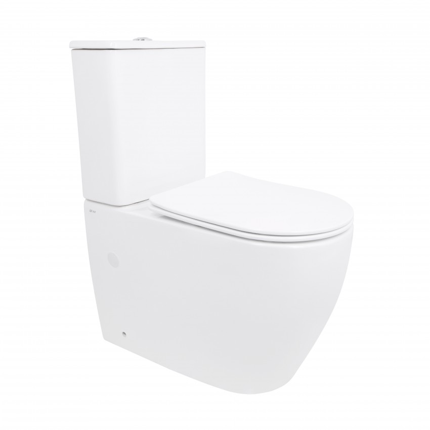 Унітаз підлоговий Evia Ultra Quiet 630×350×795 мм, White, з сидінням Slim Duroplast / Soft-close / Quick Release QTEVI27W49258 Qtap QTAP