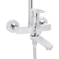 Душова система універсальна Latwa 1031,Chrome (k35) на три споживача (з виливом)  LDLAT1031CRM48993 Lidz LIDZ фото 2