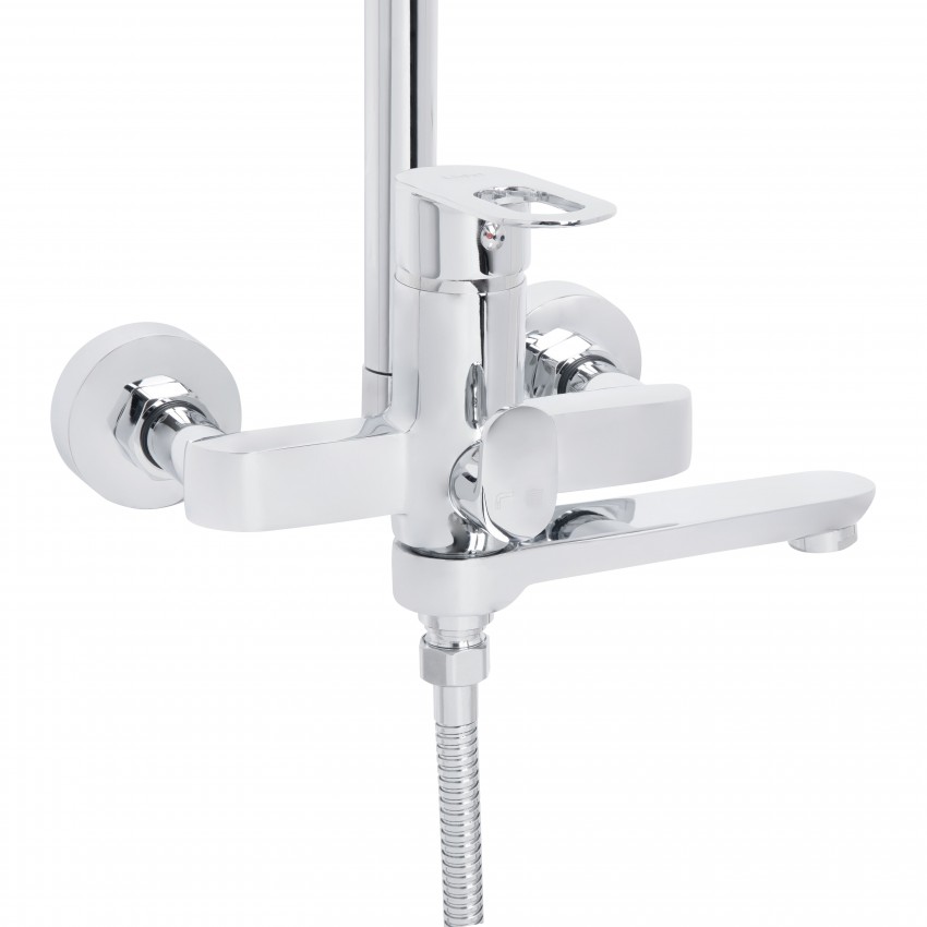 Душова система універсальна Latwa 1031,Chrome (k35) на три споживача (з виливом)  LDLAT1031CRM48993 Lidz LIDZ фото 3