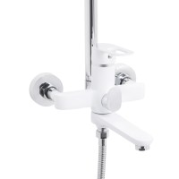 Душова система універсальна Latwa 1031,White (k35) на три споживача (з виливом)  LDLAT1031WHI48994 Lidz LIDZ фото 2