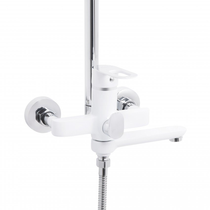 Душова система універсальна Latwa 1031,White (k35) на три споживача (з виливом)  LDLAT1031WHI48994 Lidz LIDZ фото 3