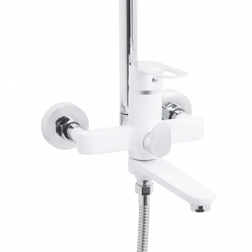 Душова система універсальна Latwa 1031,White (k35) на три споживача (з виливом)  LDLAT1031WHI48994 Lidz LIDZ фото 2