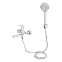 Змішувач для ванни Latwa 0061,Chrome (k35) з поворотним виливом та душовим гарнітуром LDLAT0061CRM48992 Lidz LIDZ фото 2