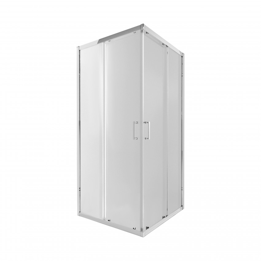 Душова кабіна Taurus CRM1099SC6, 90х90 см, квадратна, скло 6 мм Clear, CalcLess, розсувна, без піддону Qtap QTAP