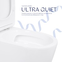 Унітаз підлоговий Leo Ultra Quiet 620×355×790 мм, White, з сидінням Slim Duroplast / Soft-close / Quick Release QTLEO27W49261 Qtap QTAP фото 4