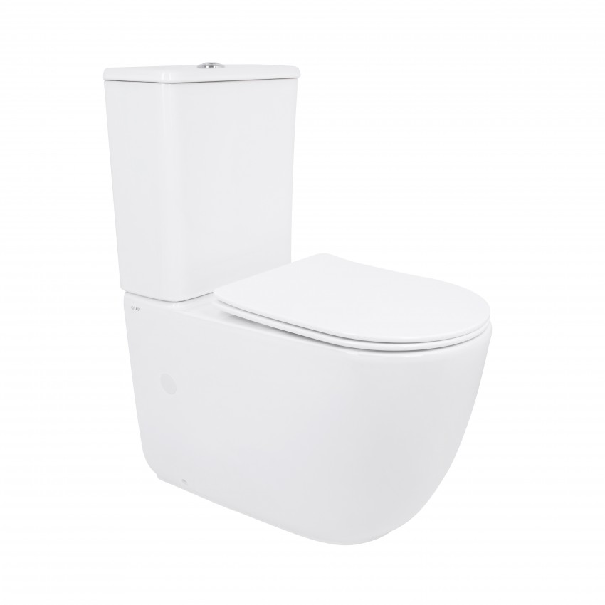 Унітаз підлоговий Leo Ultra Quiet 620×355×790 мм, White, з сидінням Slim Duroplast / Soft-close / Quick Release QTLEO27W49261 Qtap QTAP