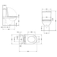 Унітаз підлоговий Aquarius Ultra Quiet 620×355×790 мм, White, з сидінням Slim Duroplast / Soft-close / Quick Release QTAQAW27W49262 Qtap QTAP фото 1