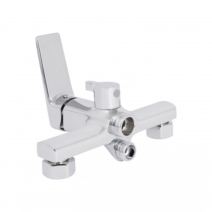 Змішувач для ванни Crow, Chrome (k35) з довгим поворотним виливом та душовим гарнітуром QTCRO260CRM48647 Qtap QTAP фото 3