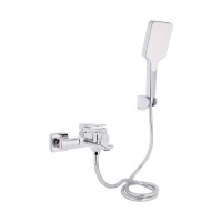 Змішувач для ванни Crow, Chrome (k35) з душовим гарнітуром QTCRO259CRM48646 Qtap QTAP