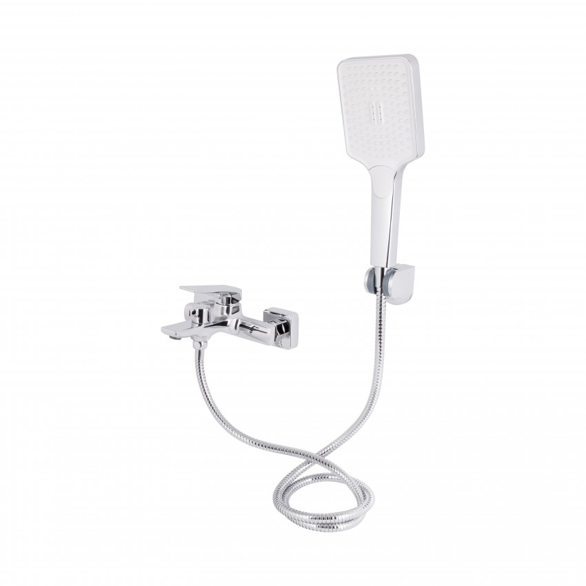 Змішувач для ванни Crow, Chrome (k35) з душовим гарнітуром QTCRO259CRM48646 Qtap QTAP фото 2