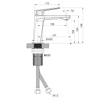 Змішувач для раковини низький Crow, Chrome (k35)  QTCRO270CRM48644 Qtap QTAP фото 1